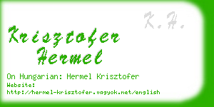 krisztofer hermel business card